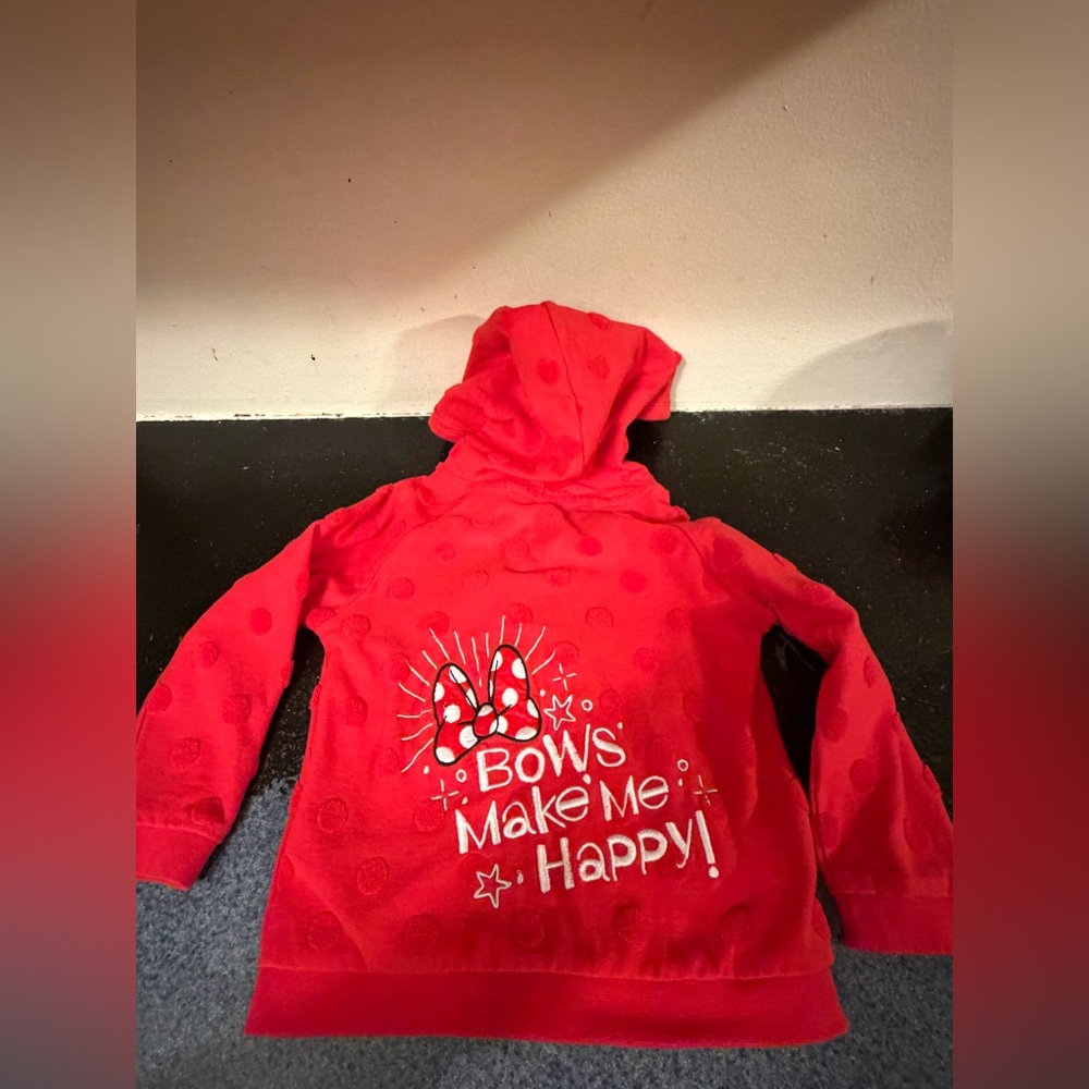 Disney Parks Minnie Mouse Zip Up Bows Make Me Happy 18 Months - Picture 4 of 5